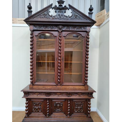 Antique Carved Bookcase