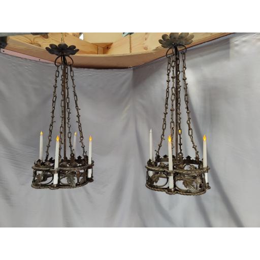 Antique Pair Of Gothic Chandeliers