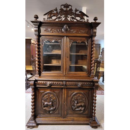 Antique Carved Bookcase