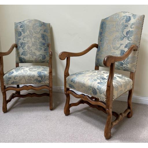 Pair of Antique Louis XIII Style Armchairs