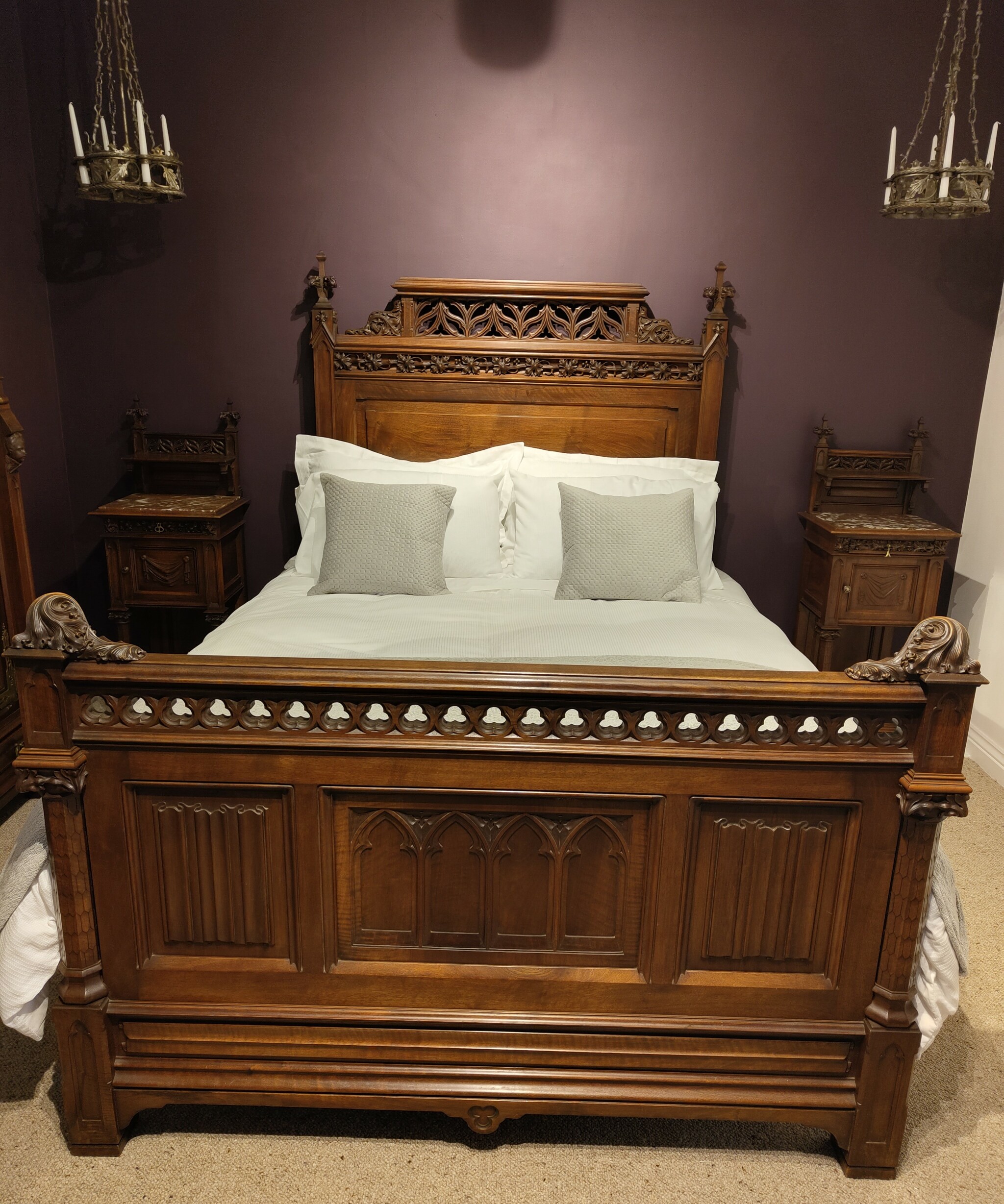 Antique Gothic Revival Bedroom suite