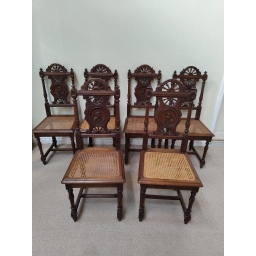Set of Six Antique Bretton Dining Chairs